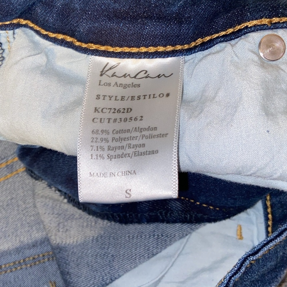 KanCan Women’s Size Small High Waisted Denim Blue Jean Shorts - Picture 5 of 5